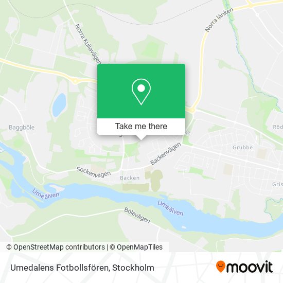 Umedalens Fotbollsfören map