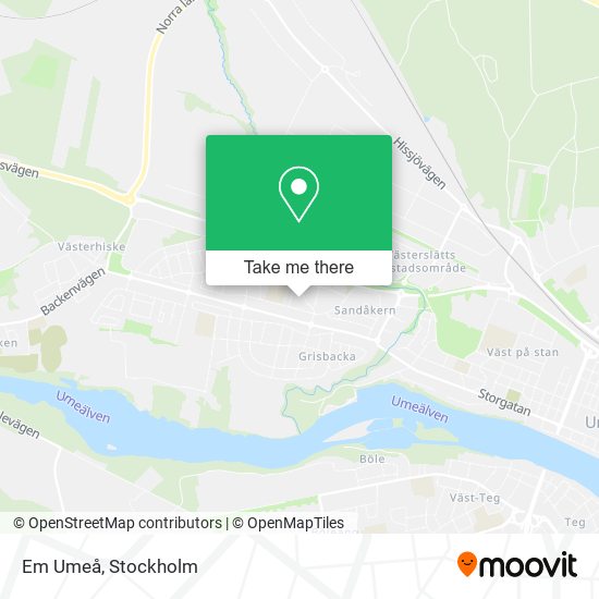 Em Umeå map