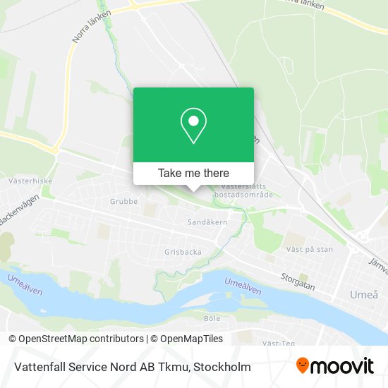 Vattenfall Service Nord AB Tkmu map