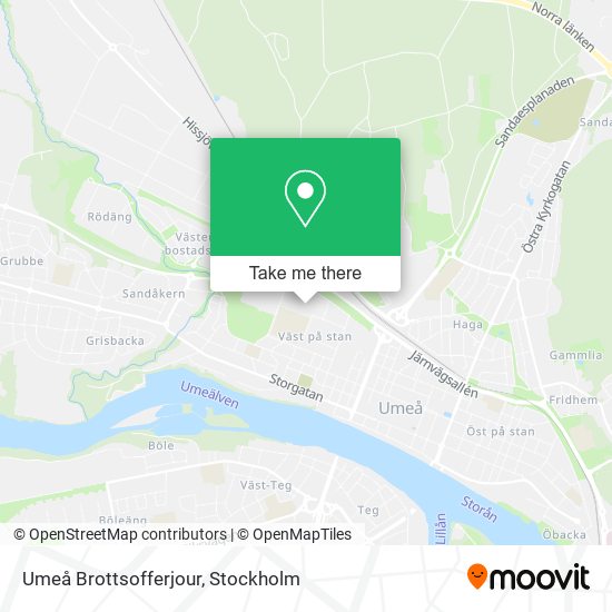 Umeå Brottsofferjour map
