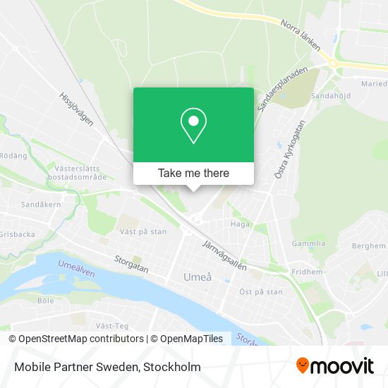 Mobile Partner Sweden map