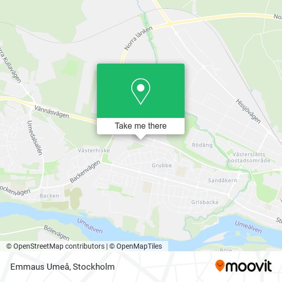 Emmaus Umeå map