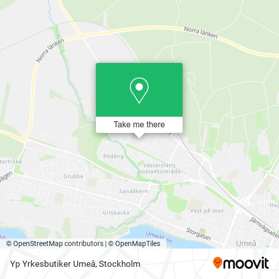 Yp Yrkesbutiker Umeå map