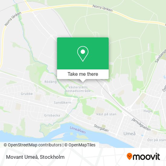 Movant Umeå map