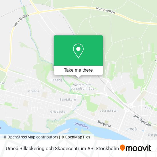 Umeå Billackering och Skadecentrum AB map