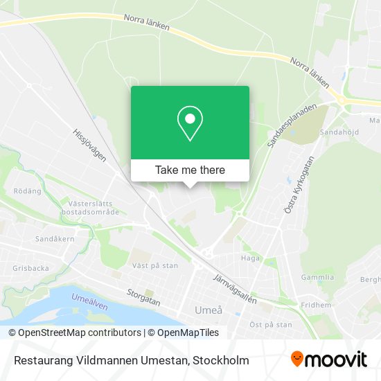 Restaurang Vildmannen Umestan map