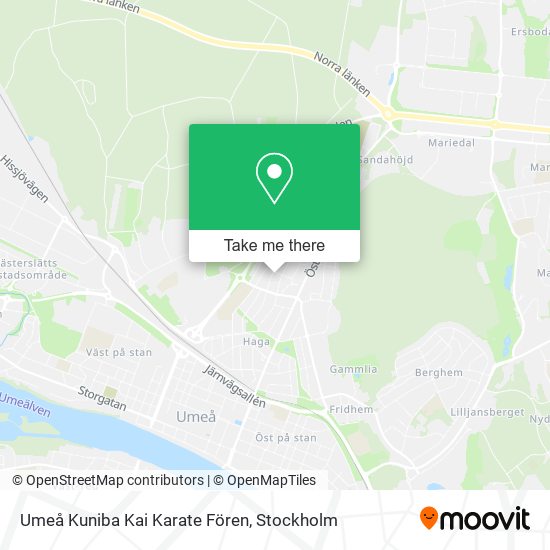 Umeå Kuniba Kai Karate Fören map