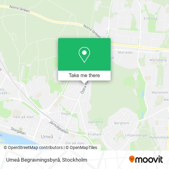 Umeå Begravningsbyrå map