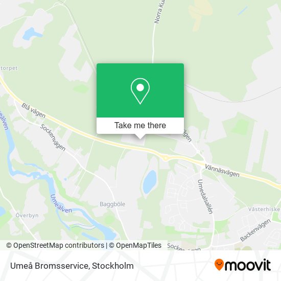 Umeå Bromsservice map