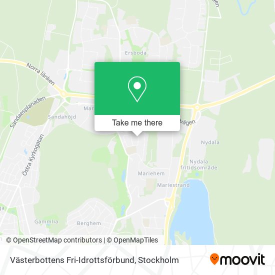 Västerbottens Fri-Idrottsförbund map