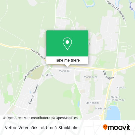 Vettris Veterinärklinik Umeå map