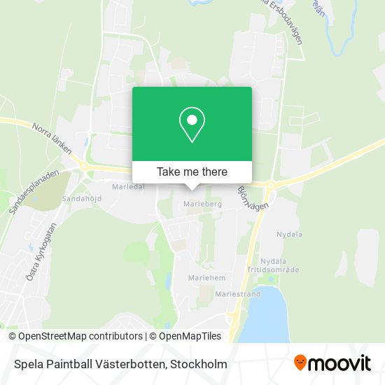 Spela Paintball Västerbotten map