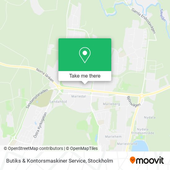 Butiks & Kontorsmaskiner Service map