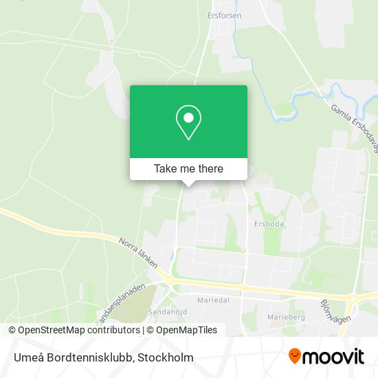 Umeå Bordtennisklubb map