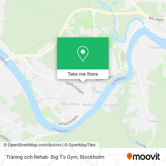 Träning och Rehab- Big T's Gym map