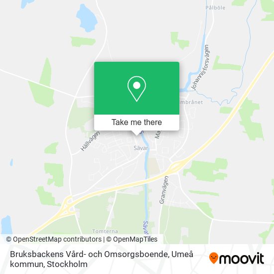 Bruksbackens Vård- och Omsorgsboende, Umeå kommun map