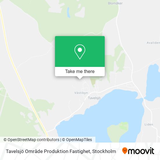 Tavelsjö Område Produktion Fastighet map