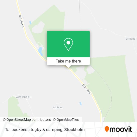 Tallbackens stugby & camping map