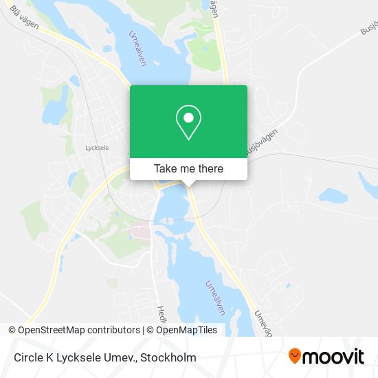 Circle K Lycksele Umev. map