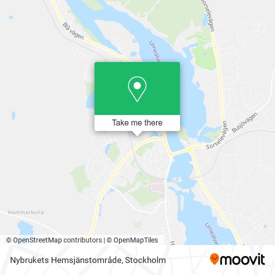 Nybrukets Hemsjänstområde map