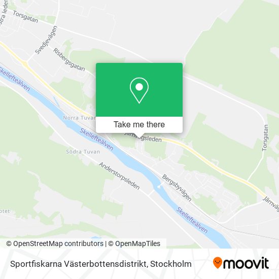 Sportfiskarna Västerbottensdistrikt map