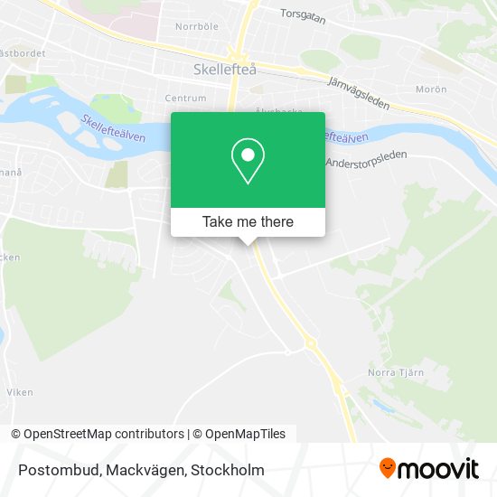 Postombud, Mackvägen map