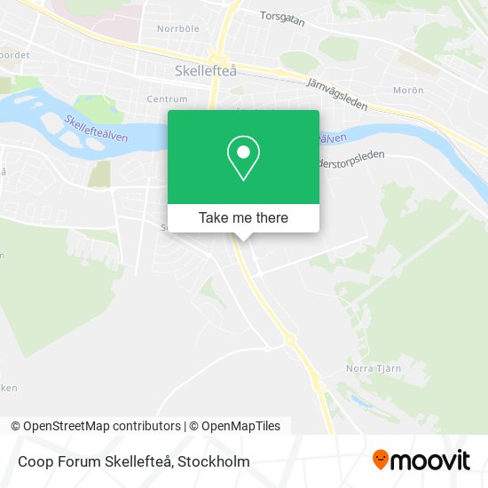 Coop Forum Skellefteå map