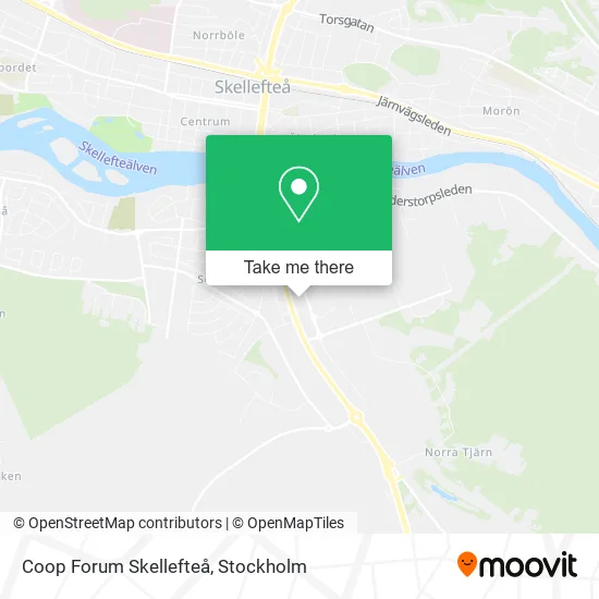 Coop Forum Skellefteå map