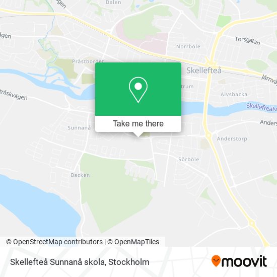 Skellefteå Sunnanå skola map