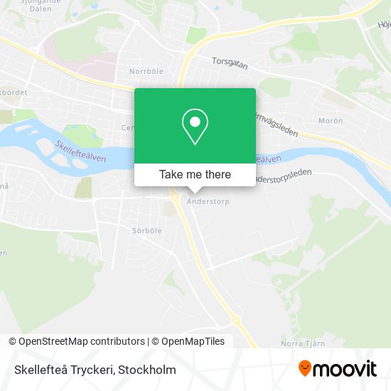 Skellefteå Tryckeri map