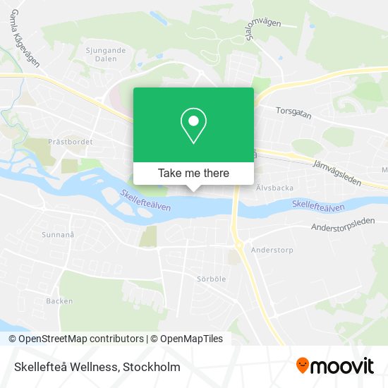 Skellefteå Wellness map