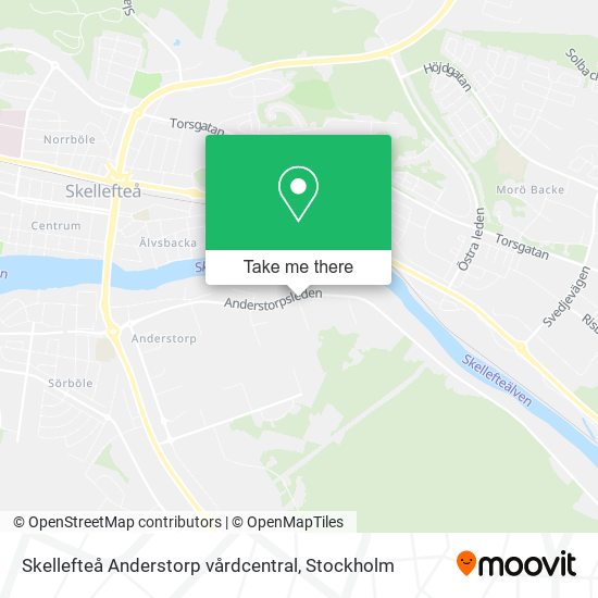 Skellefteå Anderstorp vårdcentral map