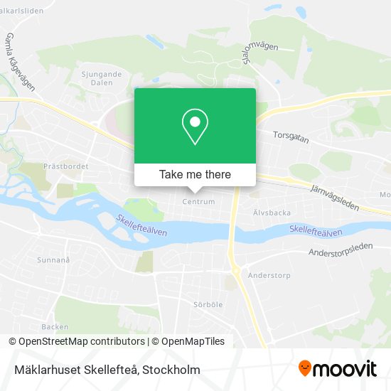 Mäklarhuset Skellefteå map