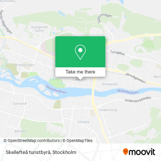 Skellefteå turistbyrå map