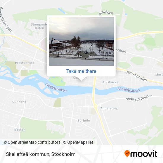 Skellefteå kommun map