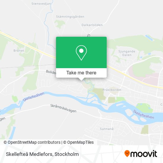 Skellefteå Medlefors map