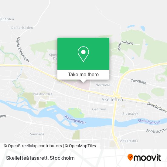 Skellefteå lasarett map