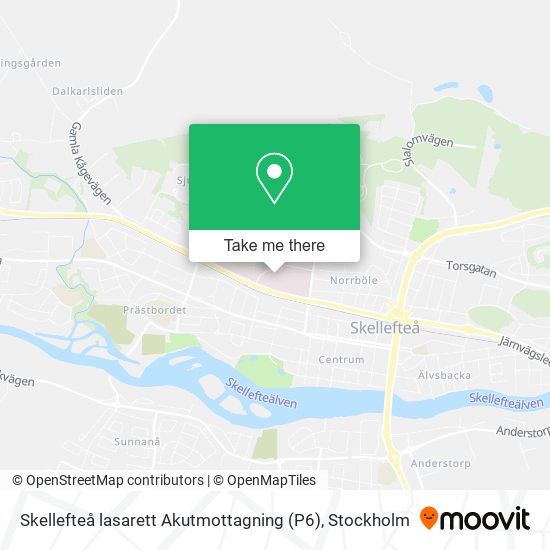 Skellefteå lasarett Akutmottagning (P6) map