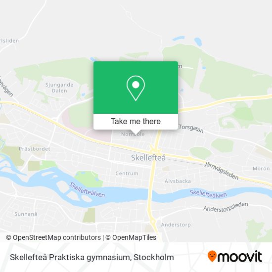 Skellefteå Praktiska gymnasium map