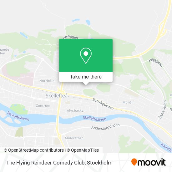 The Flying Reindeer Comedy Club map