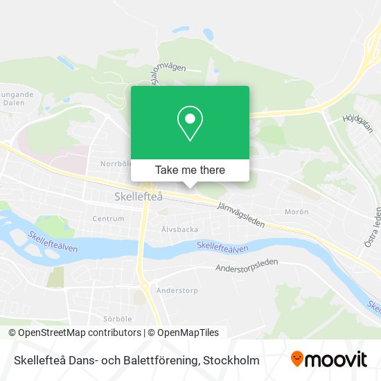 Skellefteå Dans- och Balettförening map