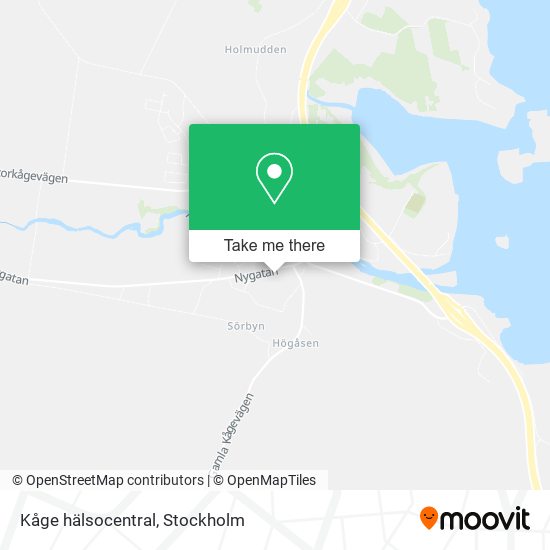 Kåge hälsocentral map