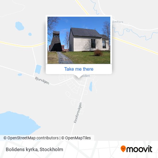 Bolidens kyrka map