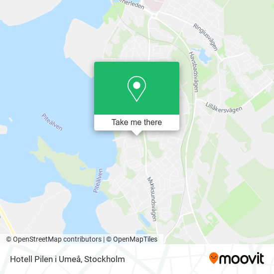 Hotell Pilen i Umeå map