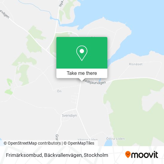 Frimärksombud, Bäckvallenvägen map