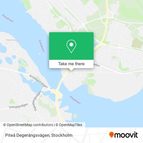 Piteå Degerängsvägen map