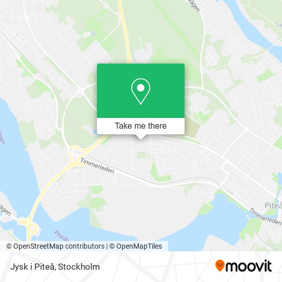 Jysk i Piteå map