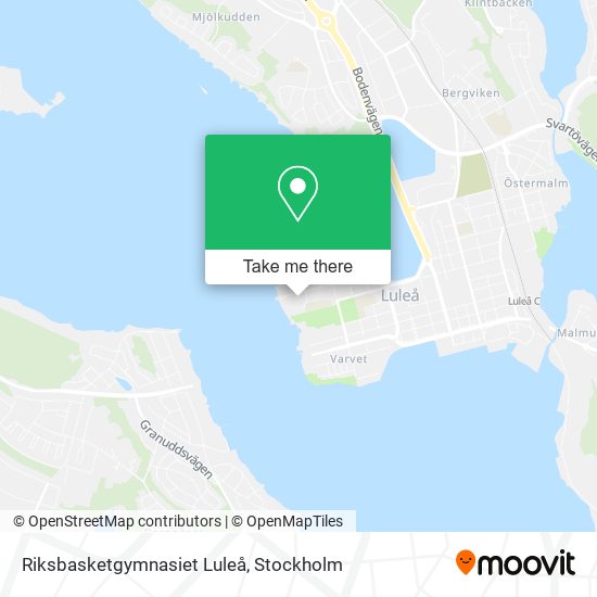 Riksbasketgymnasiet Luleå map