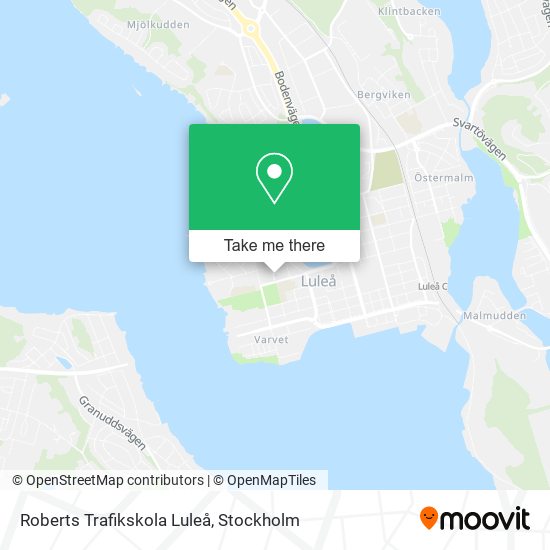 Roberts Trafikskola Luleå map