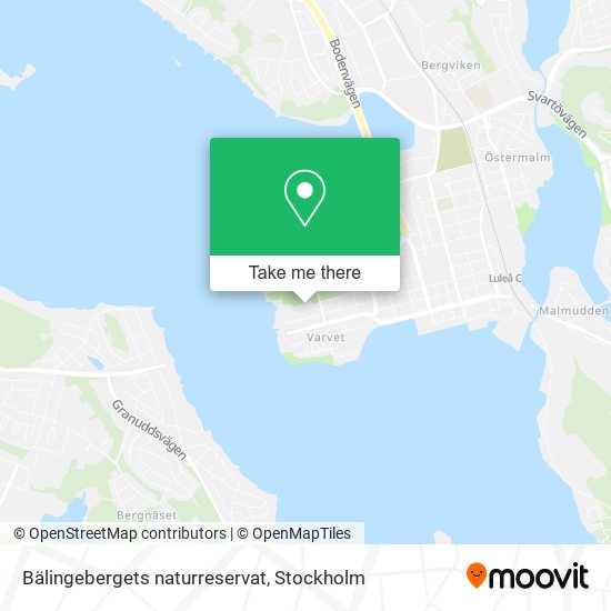 Bälingebergets naturreservat map